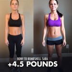 Female muscle-building transformation / weight gain transformation / Bony to Bombshell