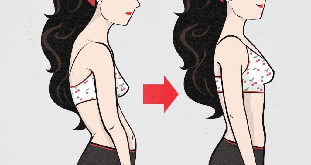 How to Fix Bad Posture Illustration—Bony to Bombshell Program