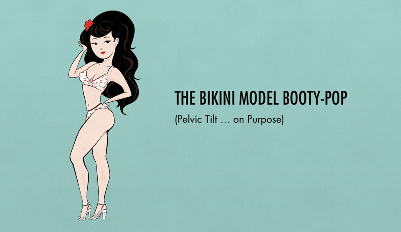 bikini model butt … with an intentional hip tilt