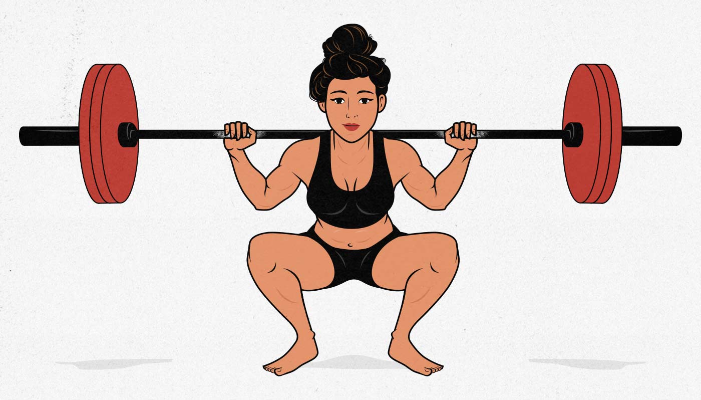 Beginner squat weight online female