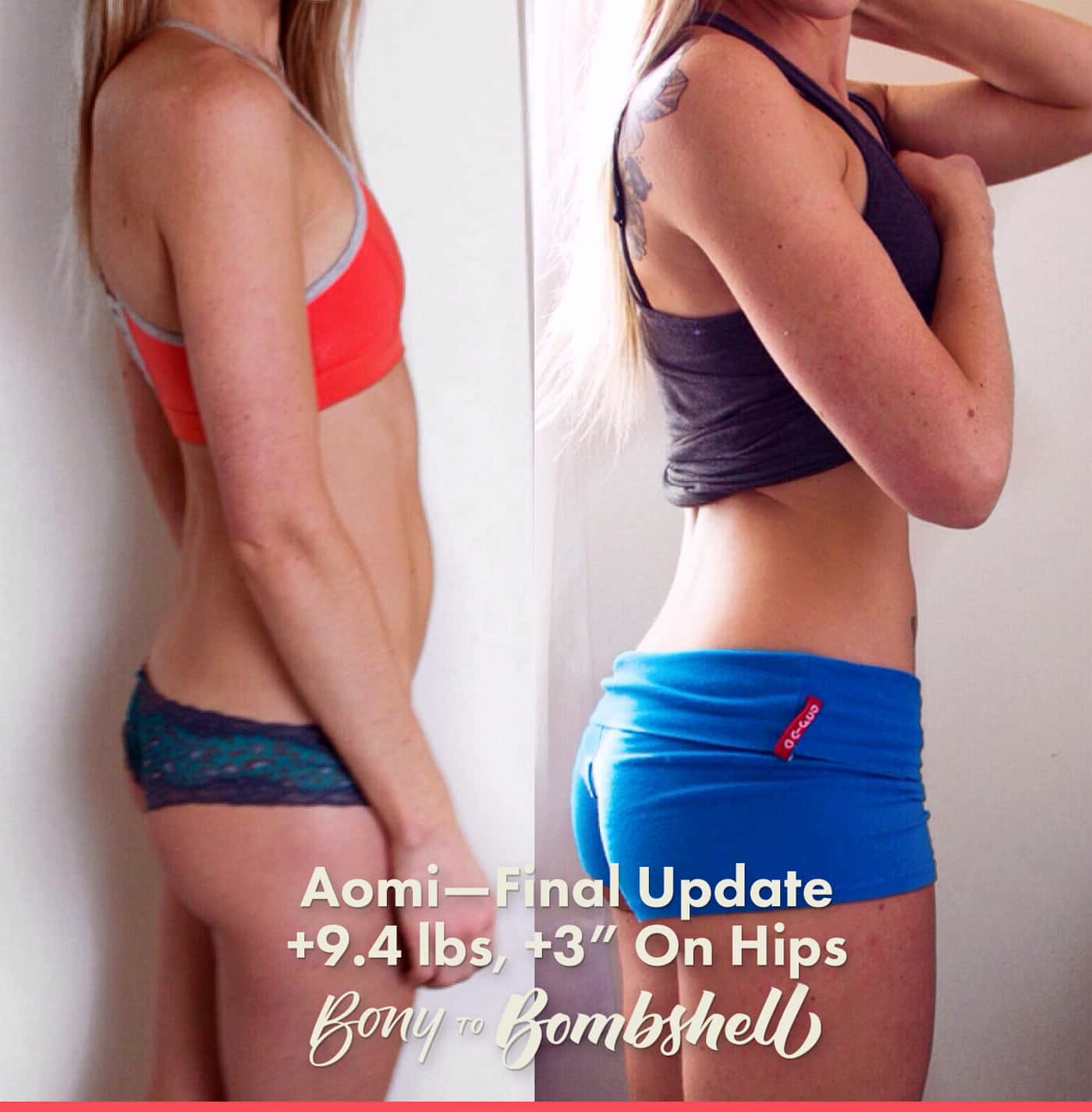 Aomi Final Phase 9 pound gain muscle female transformation before after
