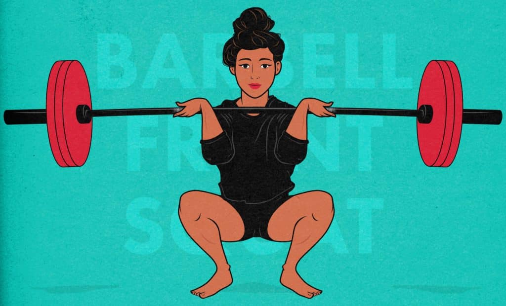Barbell Front Squat Women Female How To