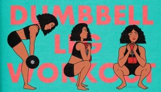 Dumbbell Leg Workout Routine For Females Illustration