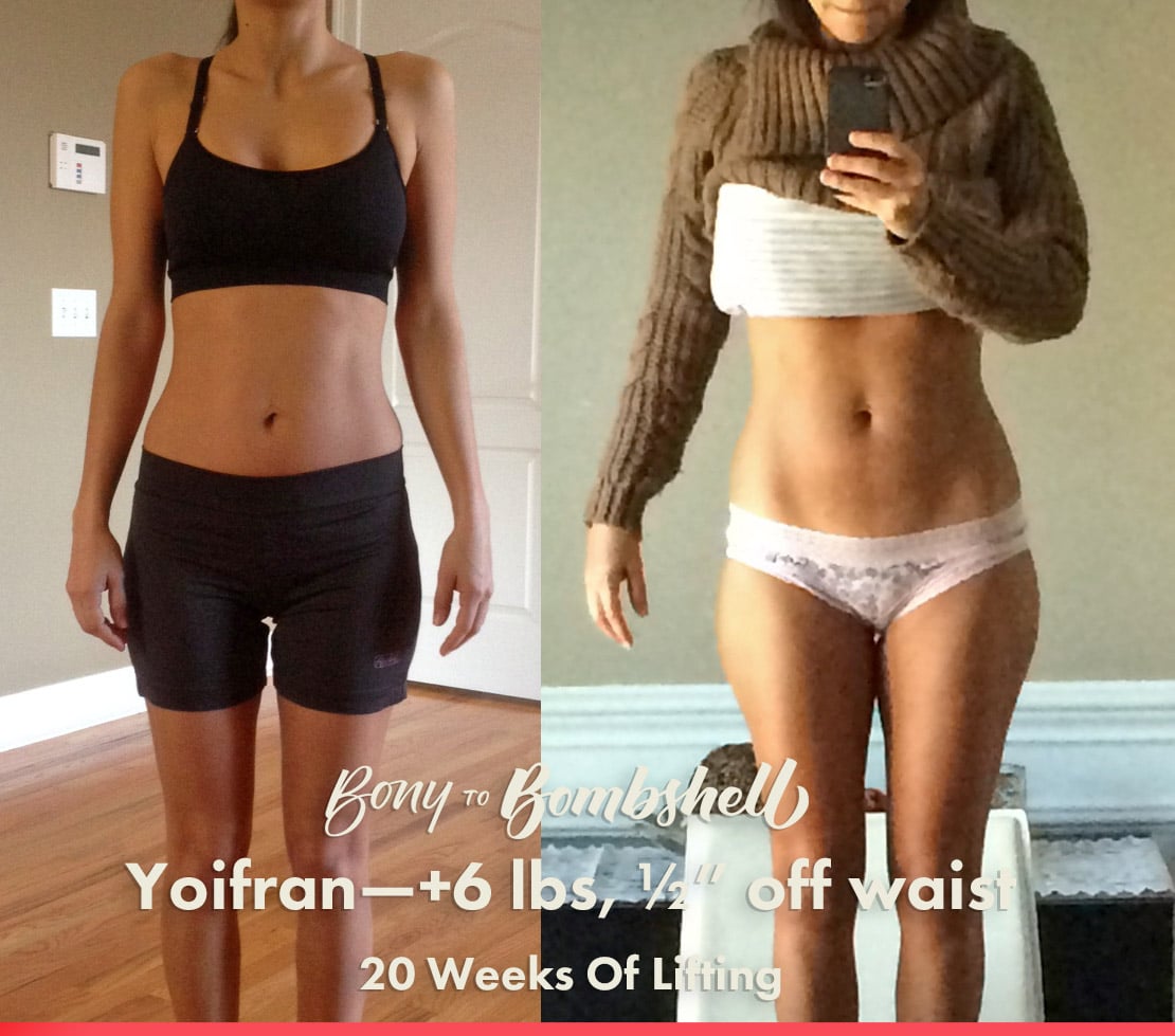 Yoifran final update before after transformation lifting 6 pound gain and toned waist stomach