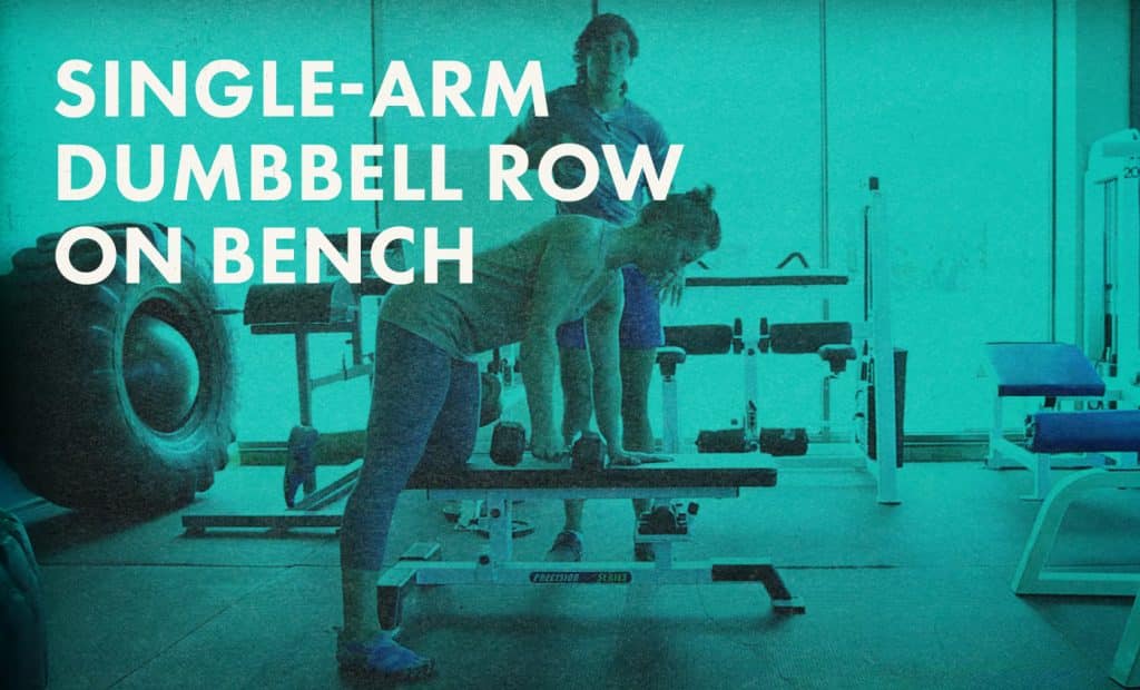 Single-Arm Dumbbell Row On Bench Female