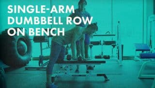 Single-Arm Dumbbell Row On Bench Female